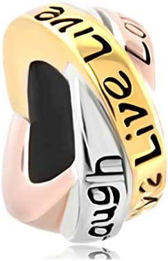Roy LopezLive Love Laugh Charm Lucky Beads Fits European Bracelets