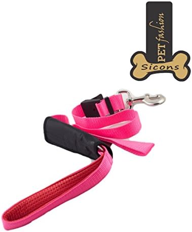 Sicons Pet Fashion Dog Adjustable Car Seat Safety Belt Leash (Pink)