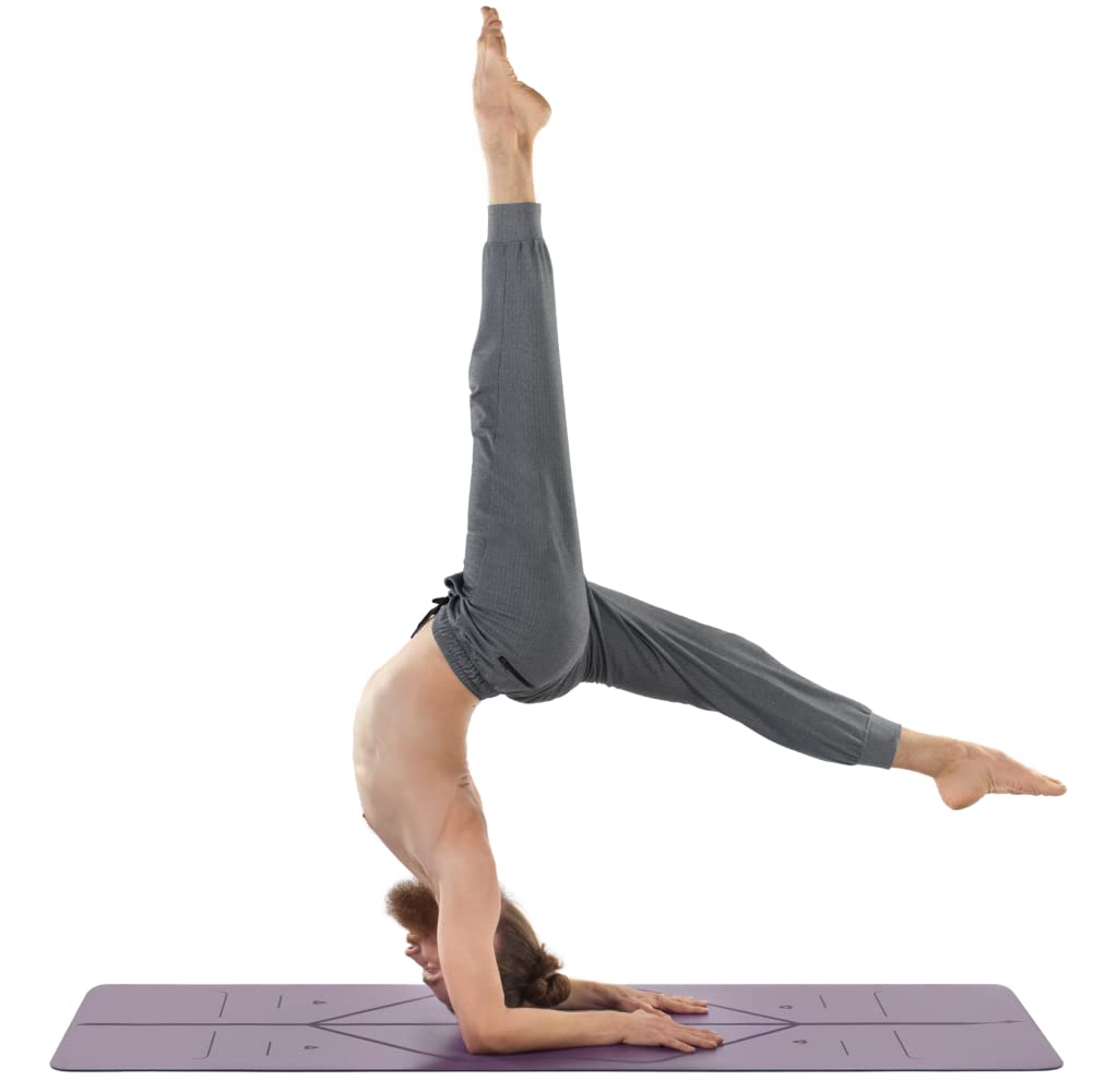 Liforme Original Yoga Mat – Free Yoga Bag Included - Patented Alignment System, Warrior-like Grip, Non-slip, sweat-resistant, 4.2mm thick mat for comfort - Purple - Image 4