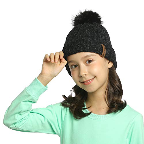image for ViGrace Kids Winter Warm Fleece Lined Hats Infant Toddler Children Bea