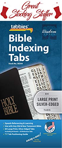 Large Print Bible Indexing Tabs - Silver: Bible Indexing Tabs - DCBG