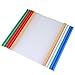 Shappy 10 Pieces Transparent File Folder Sliding Bar Report Covers for A4 Report Display Cover Organizer Binder, 5 Color