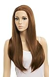 SETPRETTYXG Strawberry Blonde Silky Straight High Density Women Lace Front Wigs High Heat Resistant 24inch