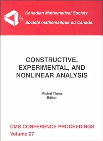 Amazon Com Constructive Experimental And Nonlinear Analysis Canadian Mathematical Society Conference Proceedings 9780821821671 Thera Michel Books