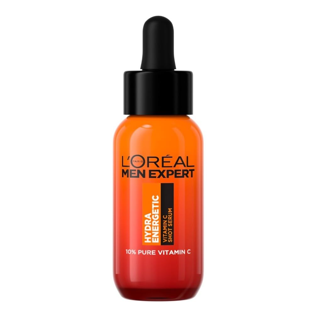 L'Oréal Men Expert Vitamin C Shot Serum: Pure Vitamin C for Men's Skin. Brightens, Smooths, and Refreshes Dull & Tired Skin. Non-greasy, Non-sticky, even on beards. 30ml — image 1