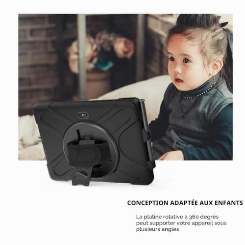 Gerutek Shockproof Case for Samsung Galaxy Tab Active5 Pro/Active 4 Pro/Active Pro (2025/2022/2019), 10.1 Inch, Rugged Case with Rotating Stand, Hand Strap & Shoulder Strap, Pen Holder, Black