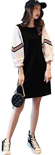 Amazon Co Jp Jpバレンタインデー レディース シャツワンピース 秋服 長袖 チュニック スカート 韓国版 カジュアル 切り替え ボーダー柄 フェイクレイヤード 重ね着 森ガール 可愛い 甘い 服 ファッション小物