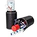Makeup Brush Holder (JUMBO) by The Aurora Collections, 100% Sat Guar, Large Design Serves Multiple Needs - Travel Jewelry Case, Pencil Case / Holder, & Toiletry Bag - Protective Hard Leather Cup!