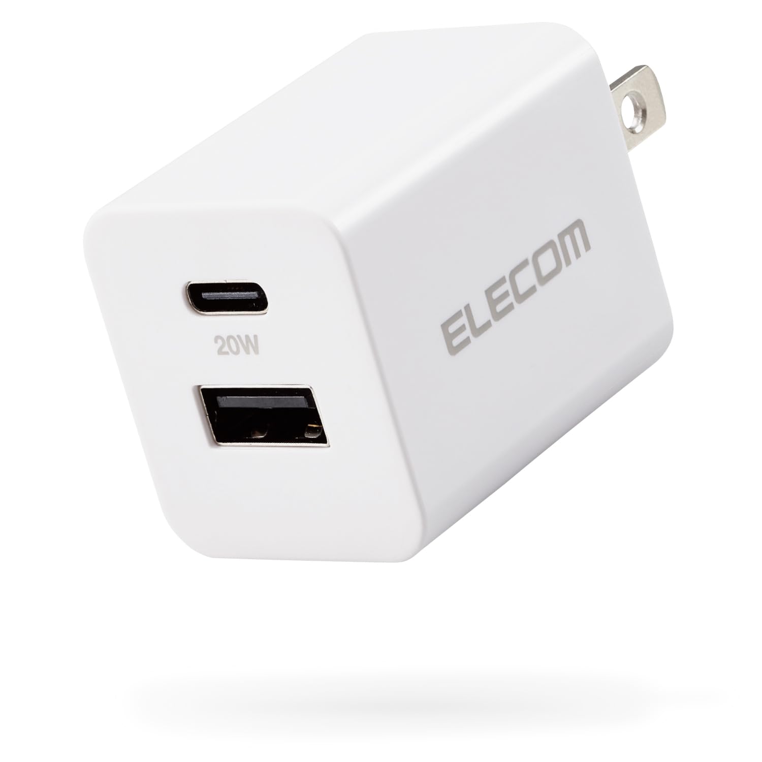 エレコム 20W 2ポート 充電器 ホワイトの商品画像