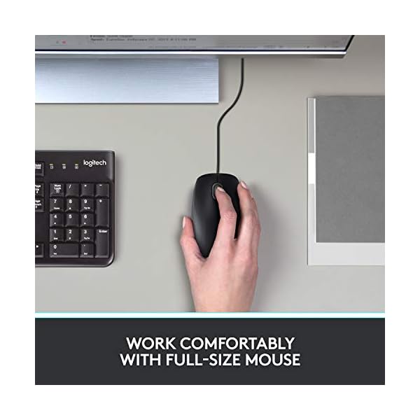 Logitech-B100-Wired-USB-Mouse-3-Buttons-Optical-Tracking-Ambidextrous-PC-Mac-Laptop-Black Logitech B100 Wired USB Mouse, 3-Buttons, Optical Tracking, Ambidextrous PC / Mac / Laptop - Black