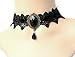 Meiysh Retro Handmade Lace Royal Court Vampire Choker Gothic Necklace Black Pendant Chain