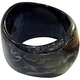 Pingyongchang Acrylic Chunky Cuff Bangle Wide Bracelet for Women Vintage Resin Irregular Geometric Wristbands Bracelet Trendy Punk Bangles Jewelry Gifts