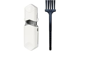 Pill Cutter for Small Pills - Pointed Tablet Splitter, Lightweight Design for Home & Travel，Includes Cleaning Brush (White)