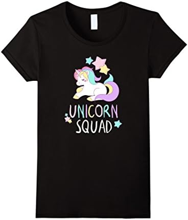 Women's Unicorn Shirt - Unicorn Squad TShirt for Unicorn Lovers Small Black