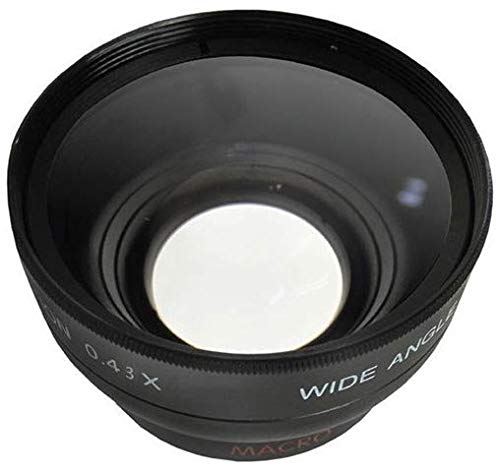 49mm Wide Angle .43x Conversion Lens with Macro Close-Up Attachment for Lens with 49mm Lens Thread