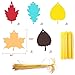 Happy Fall Party Decorations Colorful Magic Color Scratch Fall Leaves For Autumn Harvest Birthday Thanksgiving Party Supplies-40 Pack