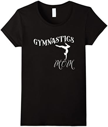 Women's Gymnastics Mom T-Shirt Large Black