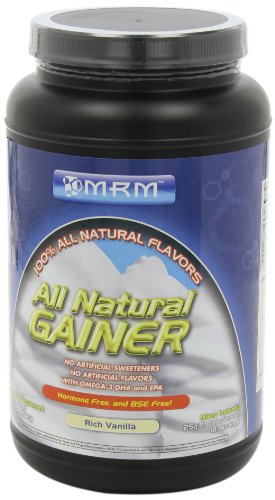 MRM All Natural Gainer, Rich Vanilla, 3.3 Lbs Tub