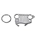 AUXMART Key Chain for Jeep Grill with Bottle Opener Heavy Duty Laser Cut 304 Stainless Steel Keychain for Jeep Wrangler Accessories Enthusiasts (Silve)