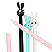 4 Pcs Cute Jelly Rabbit Ear Gel Pens 0.38mm(Commutative Pen Core) Creative Gifts Office School Supplies (Cute)