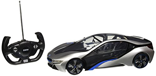 Radio Remote Control Model Car 1/14 BMW i8 Authentic Body Styling W/Brilliant Lighting Effects RC Vehicles (Silver) by Midea Tech