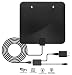[2019 Latest] 35-85 Miles Amplified HD TV Antenna - Long Range Digital HDTV Antenna Support 4K 1080p & All Older TVs High Reception Free TV Signals Booster with 9.9ft Coax Cable/AC Adapter (Black)