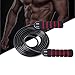 Homello Weighted Jump Rope (1LB) with Memory Foam Handles and Steel Cable - for Fitness, Crossfit, Boxing and MMA