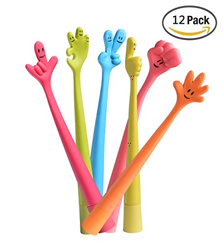 Crazy Cart 12pcs Finger Smiling Face Ballpoint Pen Fun Cute Girls Diary Pen Crazy Cart 12pcs Finger Smiling Face Ballpoint Pen Fun Cute Girls Diary Pen
