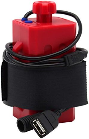 ROUP 5V/8.4V DC and USB Interface 18650 Battery Pack Box Holder Power Bank Case for Bike Bicycle Light Headlight Cellphone Mobile Phone iPhone (Red)