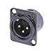 Neutrik NC3MD-L-BAG-1 3-Pin M PNL MT XLR, Black