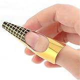 350buy 100 x Golden Nail Art Tips Extension Forms Guide French DIY Tool Acrylic UV Gel