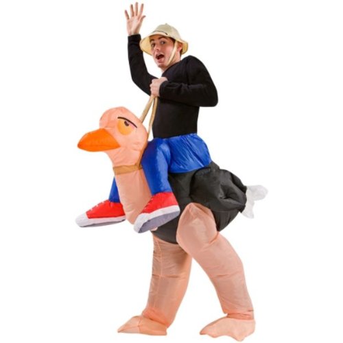 Inflatable Ostrich Rider Halloween Costume Clothing