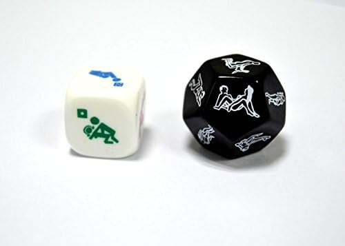 GtMALL Novelty Erotic Lover Sex Dice for Party Game Adult Fun - 2 Pcs