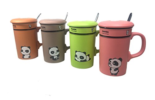11 oz Adorable Cute Panda Coffee Mug - Perfect Special Day Present Idea for Him or Her - Best Office Cup &amp; Birthday Gag Gift for Mom, Dad, Kids, Son, Daughter, Husband or Wife (BROWN)