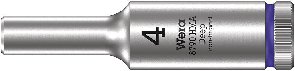 Wera 05004500001 8790 HMA Deep Socket, Purple, 4.0 mm