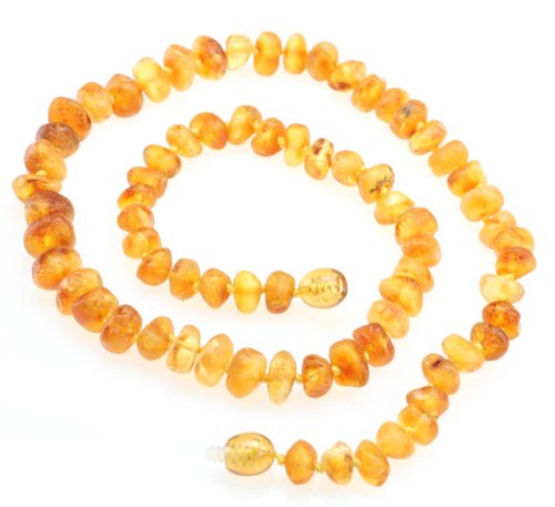 Raw Amber Teething Necklace Adults Size for Mom Teething Nursing Necklace Certified Genuine Baltic Amber
