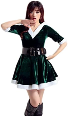 Maxde Sexy Christmas Costume For Women Adult Santa Helper Honey Elf Coctume Outfits