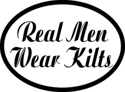 Flag It Real Men Wear Kilts Decal for auto, Truck or Boat