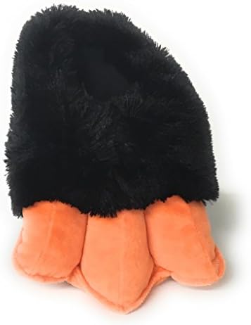 Wild Ones Furry Animal Claw Slippers For Toddlers, Kids and Adults (Medium Youth Big Kids 3 To 7, Penguin Feet)