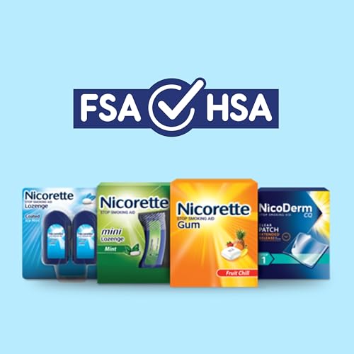 NICORETTE 4 MG COATED NICOTINE LOZENGES TO HELP QUIT SMOKING – ICE MINT FLAVORED STOP SMOKING AID, 20 COUNT