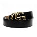 MAKGOT Women's Genuine Leather Belts Casual Thin Belt For Jeans Pants 1.48″ Wide With Vintage Buckle For Women and Men (Style 1(Belts + Earring), 110cm/43.3'', pants size 29''-34'')