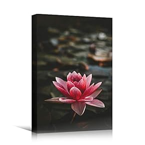 signwin Canvas Wall Art Pink Fields Bohemian Colorful...