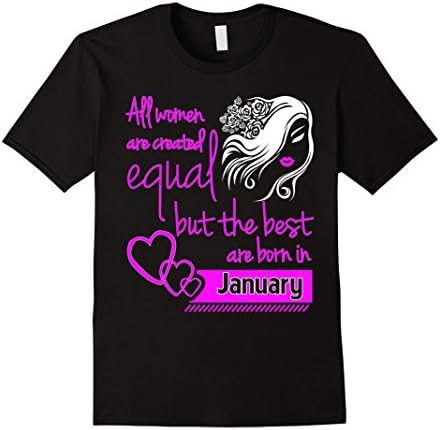 Men's All Women Are Created Equal But The Best Are Born in January 2XL Black