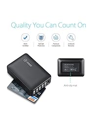 Productos Noot 60 W 6-Port Cargador USB con tecnología Qualcomm Carga Rápida 3.0 y i-dtek Desktop estación de carga de pared para iPhone, iPad, Samsung Galaxy, Nexus, Google, HTC, Motorola, LG