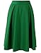 PrettyGuide Women's High Waist Full A Line Pleated Swing Dress Midi Skirt