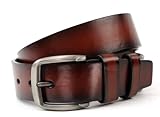 NYfashion101 Exclusive Bonded Leather Belt w/Brushed Chrome Buckle Unique