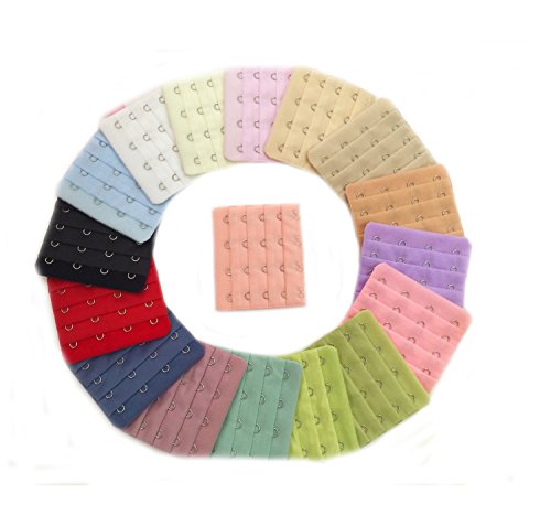 Ewandastore 16 pcs Assorted Colors Women 4-Hook 4 Rows Spacing Bra Extender Strap