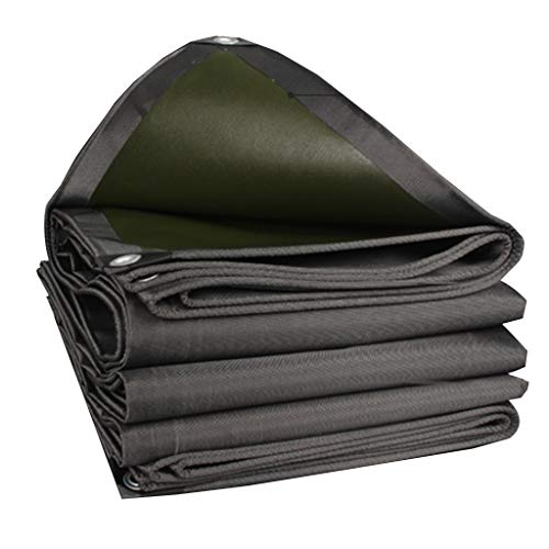 Qz Tarpaulin Black Waterproof Heavy Duty Tarp with Rust-Resistant Grommets, Pool Roof Pergola Au ...