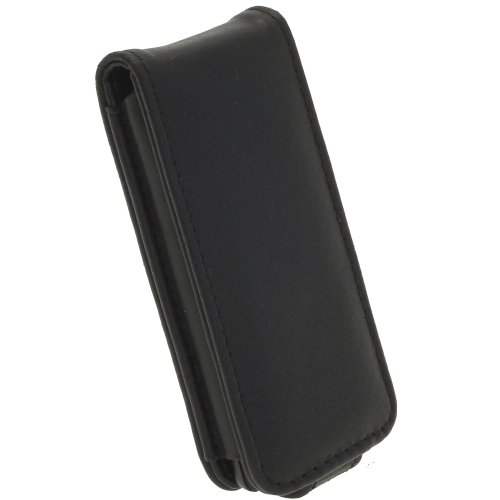 iGadgitz Black Genuine Leather Flip Case Cover for Sony Walkman NWZ-E473 NWZ-E474 NWZ-E574 NWZ-E575 E Series Video MP3 Player 4gb 8gb 16gb (NWZ-E474B, NWZ-E574B, NWZ-E575B, NWZ-E473K) - Thumbnail 4
