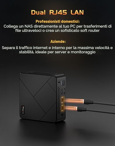 MAGICNUC AS1 Plus Home-Offfice-Mini PC, AMD Ryzen 5 3501U (Better Than 4300U/N150, Up to 3.7GHz), RAM 8GB DDR4, 256GB M.2 2280 SSD, Triple 4K Display, Dual LAN, Wi-Fi 5/BT 5.0, Mini Desktop PC